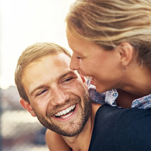 Happy couple smiling